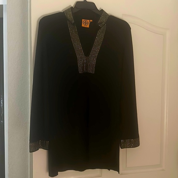 Size L Tori Burch black tunic - Picture 1 of 4